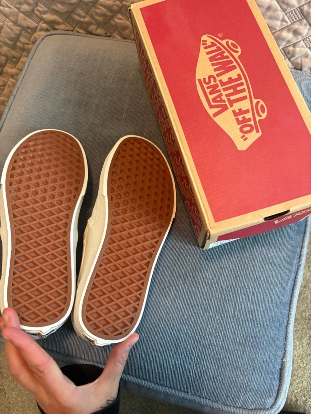 Vans White Slip-On Sneakers - Picture 3 of 4